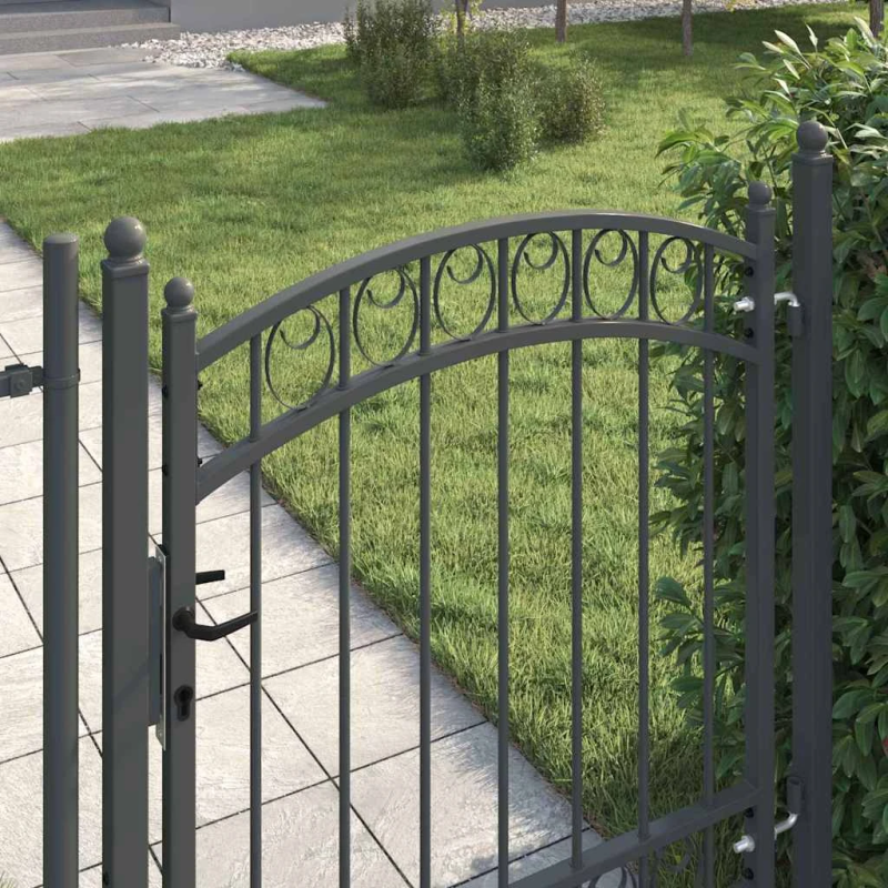 vidaXL Žoga vārti Pelēka 125 x 100 cm Pulverkrāsots tērauds