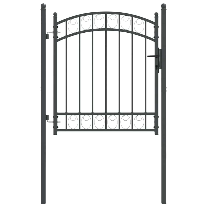 vidaXL Žoga vārti Pelēka 125 x 100 cm Pulverkrāsots tērauds