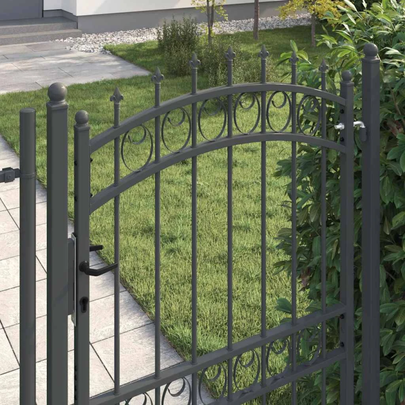 vidaXL Žoga vārti ar naglām Pelēka 200 x 100 cm Pulverkrāsots tērauds