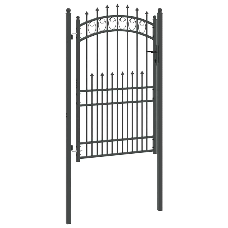 vidaXL Žoga vārti ar naglām Pelēka 200 x 100 cm Pulverkrāsots tērauds