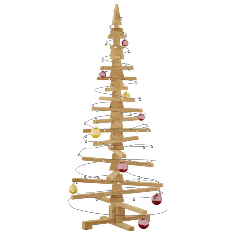 vidaXL Koka Ziemassvētku koks Brūna 150 cm Priedes masīvkoks