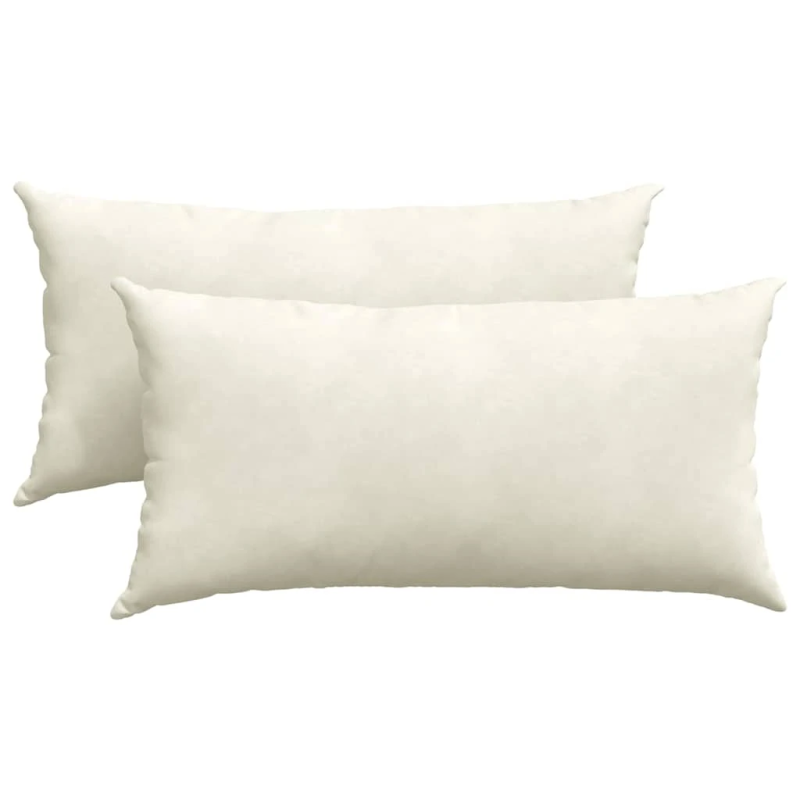 vidaXL Dīvāna spilveni 2 pcs Krēmkrāsa 80 x 40 cm Korduroja audums