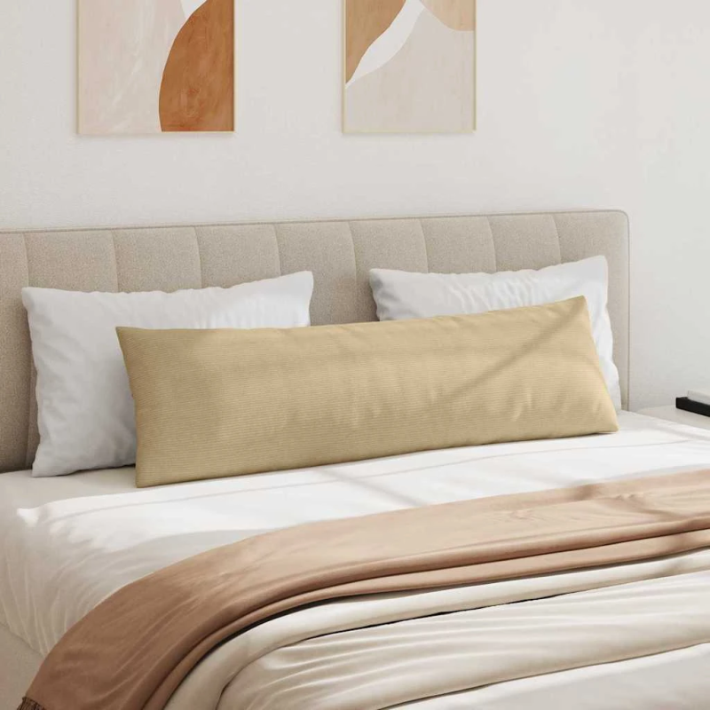 vidaXL Dīvāna spilveni 2 pcs Pelēki zaļa 145 x 40 cm Korduroja audums