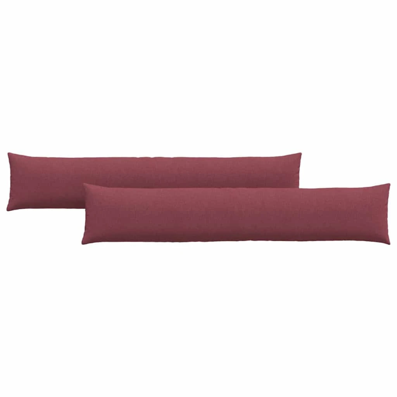 vidaXL Dīvāna spilveni 2 pcs Vīna sarkans 200 x 40 cm audums