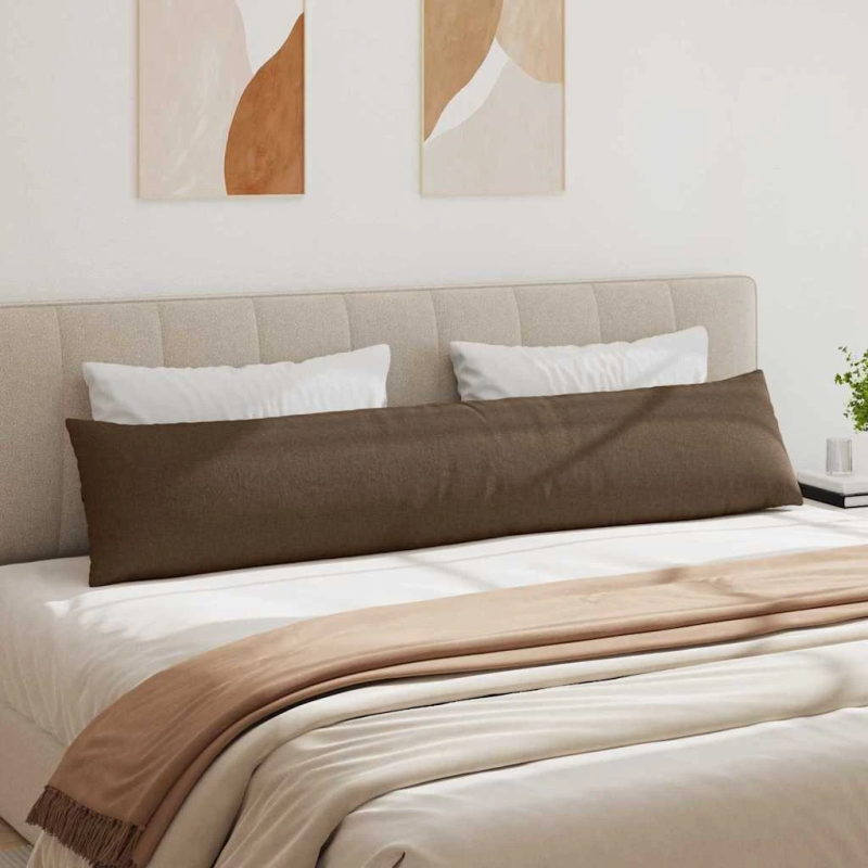 vidaXL Dīvāna spilveni 2 pcs Brūna 200 x 40 cm audums