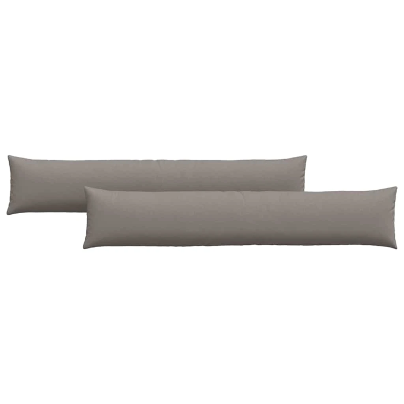 vidaXL Dīvāna spilveni 2 pcs Pelēkbrūna 200 x 40 cm audums