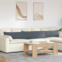 vidaXL Dīvāna spilveni 2 pcs Tumši pelēks 200 x 40 cm Korduroja audums