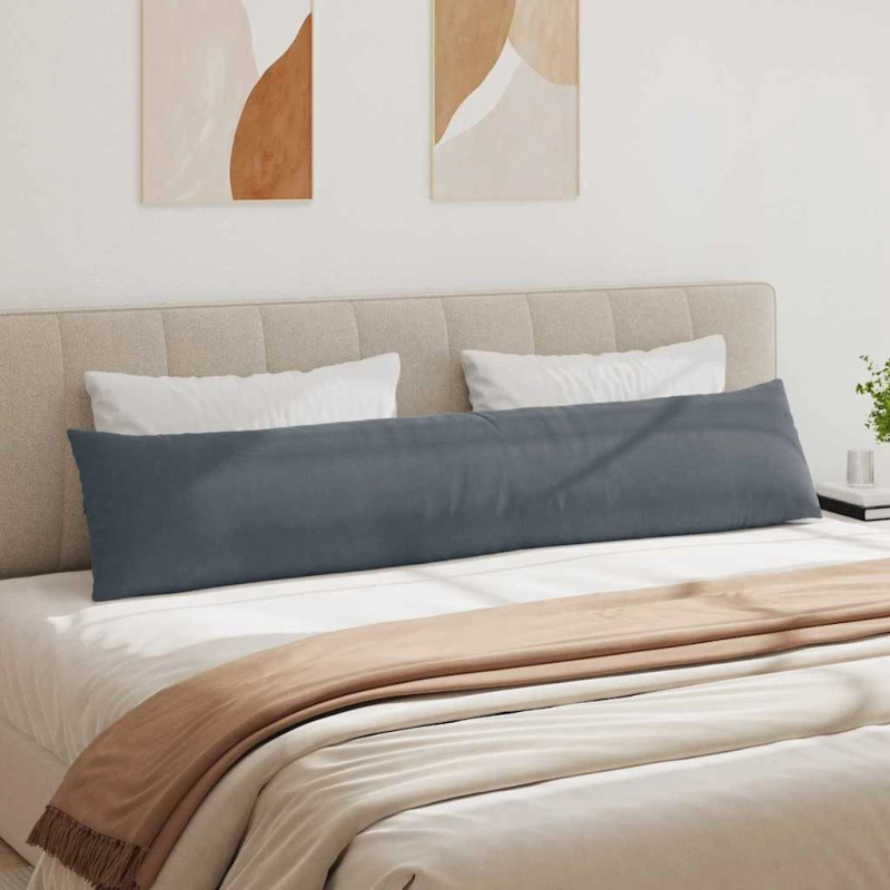 vidaXL Dīvāna spilveni 2 pcs Tumši pelēks 200 x 40 cm Korduroja audums