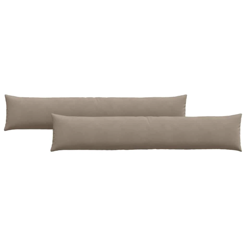 vidaXL Dīvāna spilveni 2 pcs Pelēkbrūna 200 x 40 cm audums