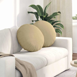 vidaXL Sēdvietas spilventiņi 2 pcs Pelēki zaļa DIA 50 cm