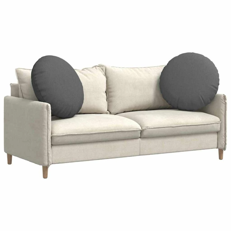 vidaXL Sēdvietas spilventiņi 2 pcs Tumši pelēks DIA60 x 21 cm audums