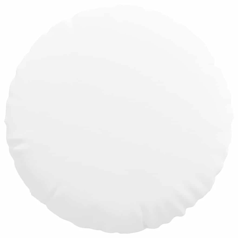 vidaXL Sēdvietas spilventiņi 2 pcs Balts DIA60 x 21 cm audums