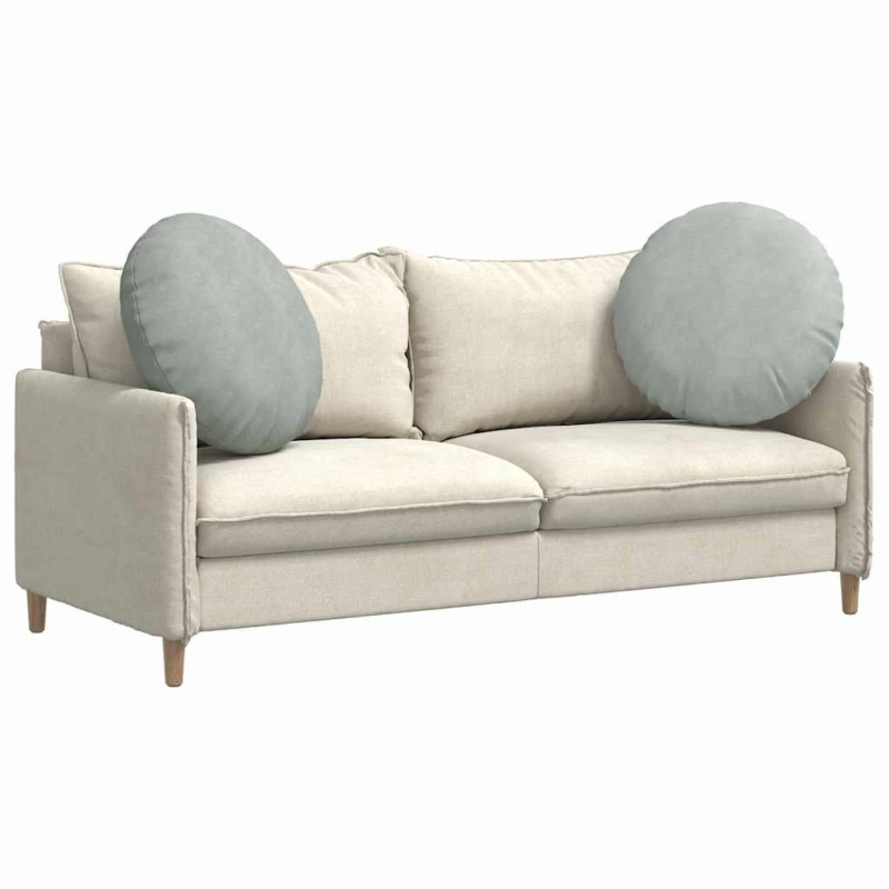 vidaXL Sēdvietas spilventiņi 2 pcs Gaiši pelēks DIA 40 x 13 cm Samts