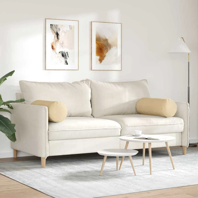 vidaXL Spilveni 2 pcs Pelēki zaļa DIA 25 x 70 cm Korduroja audums