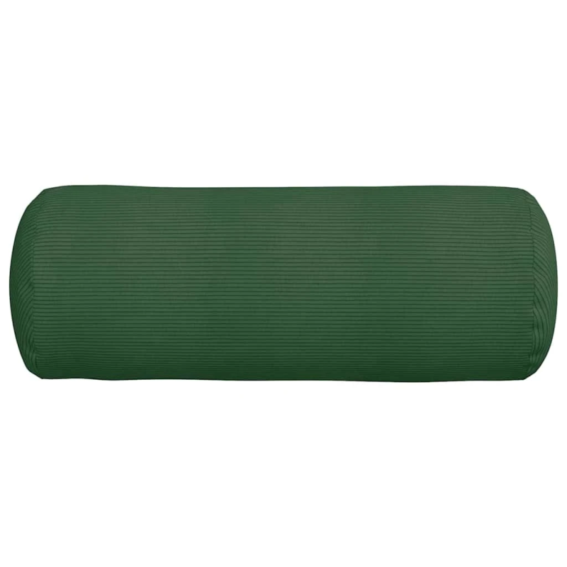 vidaXL Spilveni 2 pcs Tumši zaļš DIA 25 x 70 cm Korduroja audums