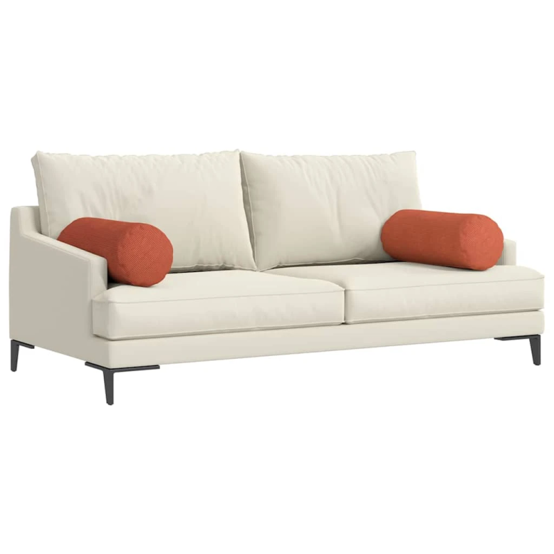 vidaXL Spilveni 2 pcs Sarkans oranžs DIA 25 x 70 cm Korduroja audums