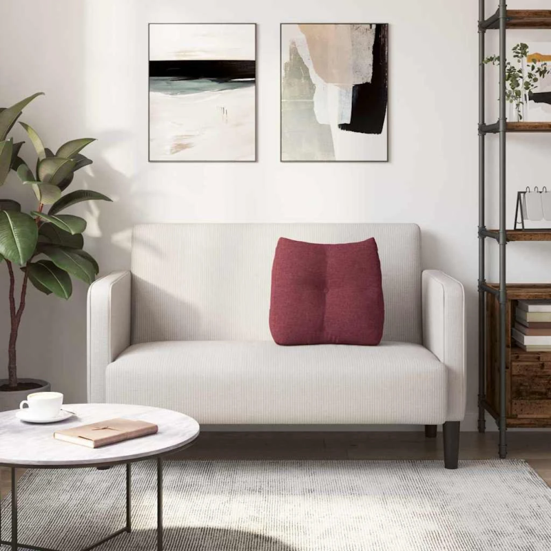 vidaXL Atpakaļ spilvens Vīna sarkans 45 x 24 x 50 cm audums