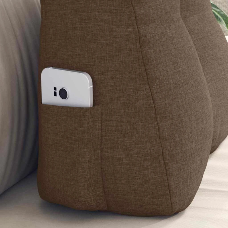 vidaXL Atpakaļ spilvens Brūna 45 x 24 x 50 cm audums