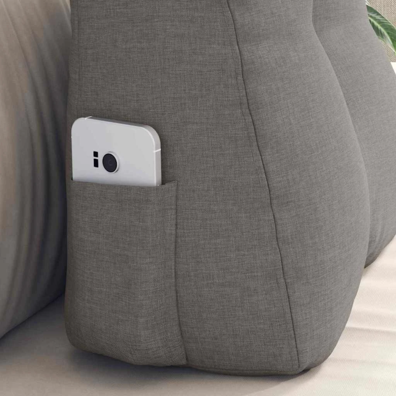 vidaXL Atpakaļ spilvens Pelēkbrūna 45 x 24 x 50 cm audums