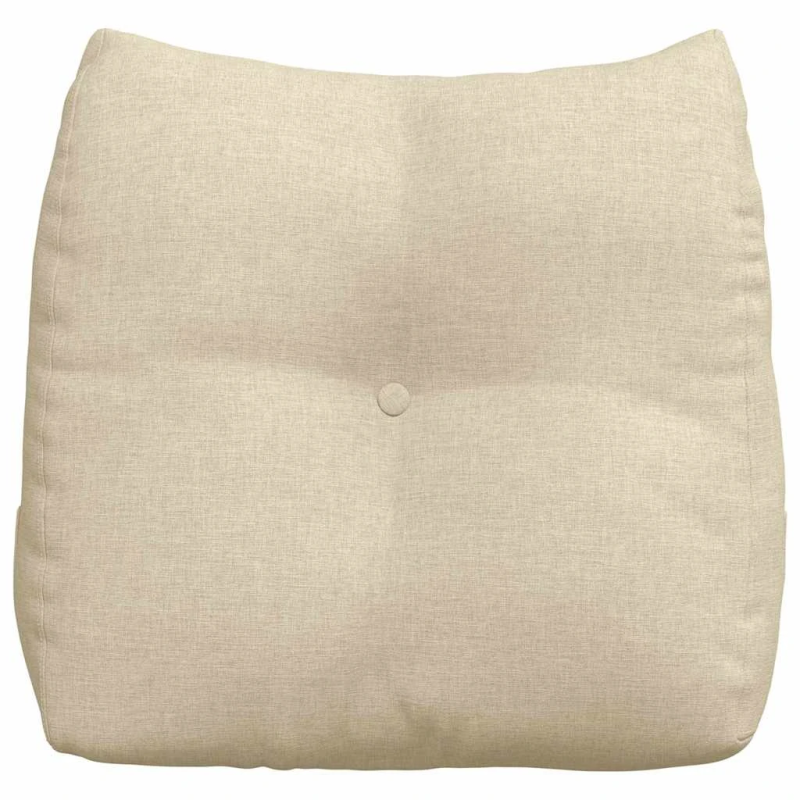 vidaXL Atpakaļ spilvens Krēmkrāsa 45 x 24 x 50 cm audums