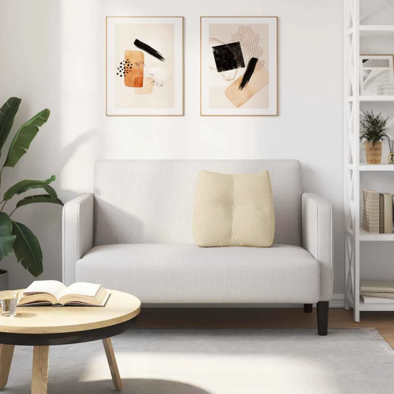 vidaXL Atpakaļ spilvens Krēmkrāsa 45 x 24 x 50 cm audums