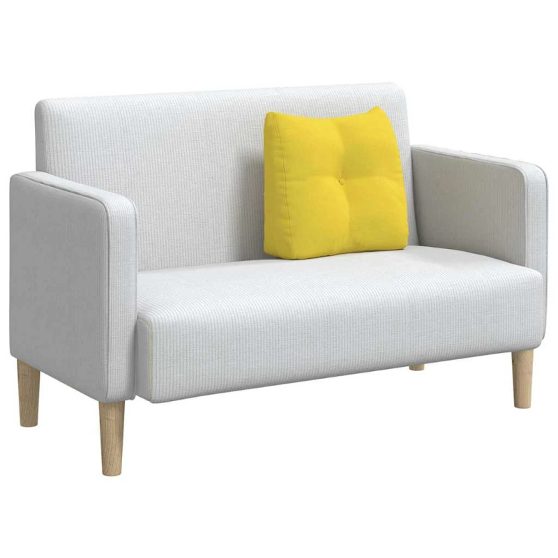 vidaXL Atpakaļ spilvens Gaiši dzeltena 45 x 24 x 50 cm audums