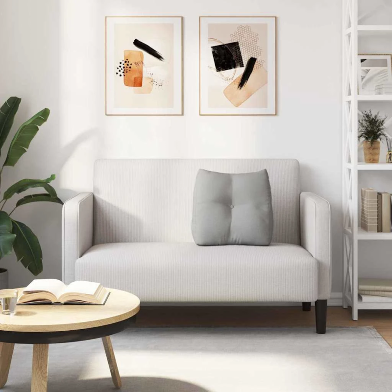 vidaXL Atpakaļ spilvens Mākoņu pelēka 45 x 24 x 50 cm audums