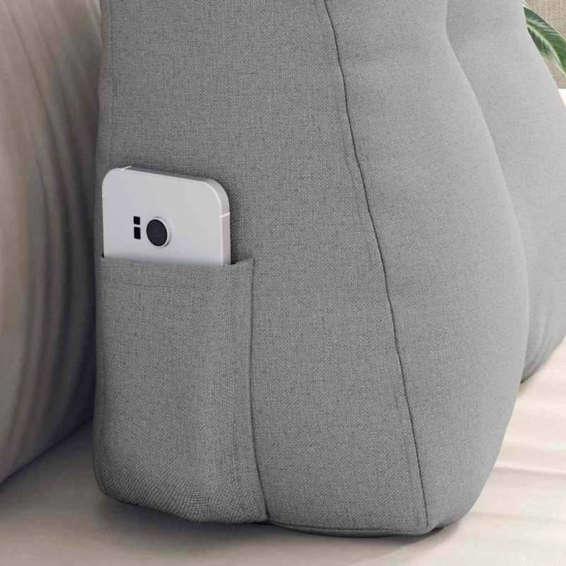 vidaXL Atpakaļ spilvens Mākoņu pelēka 45 x 24 x 50 cm audums