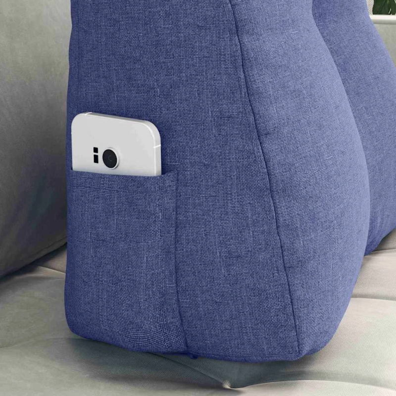 vidaXL Atpakaļ spilvens Džinsu zils 45 x 24 x 50 cm audums