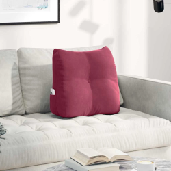 vidaXL Atpakaļ spilvens Vīna sarkans 45 x 24 x 50 cm Samts