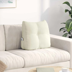 vidaXL Atpakaļ spilvens Krēmkrāsa 45 x 24 x 50 cm Samts