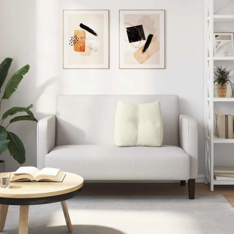 vidaXL Atpakaļ spilvens Krēmkrāsa 45 x 24 x 50 cm Samts