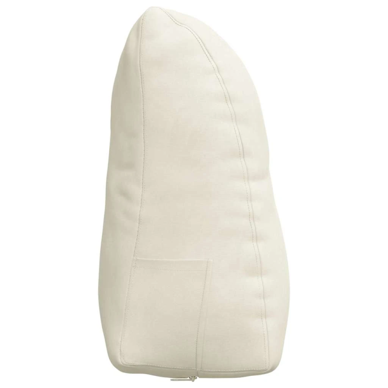 vidaXL Atpakaļ spilvens Krēmkrāsa 45 x 24 x 50 cm Samts