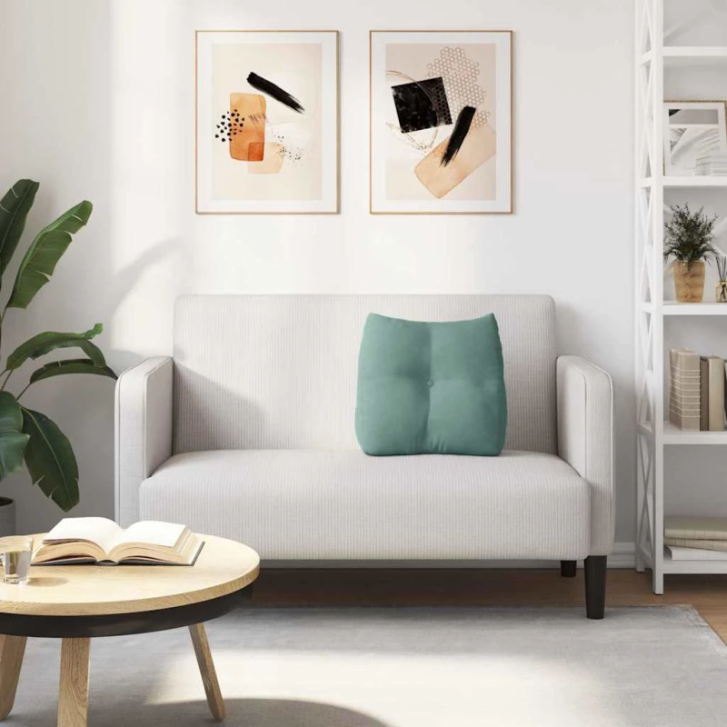 vidaXL Atpakaļ spilvens Jūras zaļa 45 x 24 x 50 cm Samts