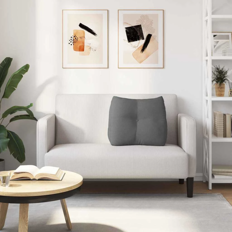 vidaXL Atpakaļ spilvens Tumši pelēks 60 x 24 x 50 cm audums