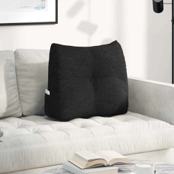 vidaXL Atpakaļ spilvens Melna 60 x 24 x 50 cm audums