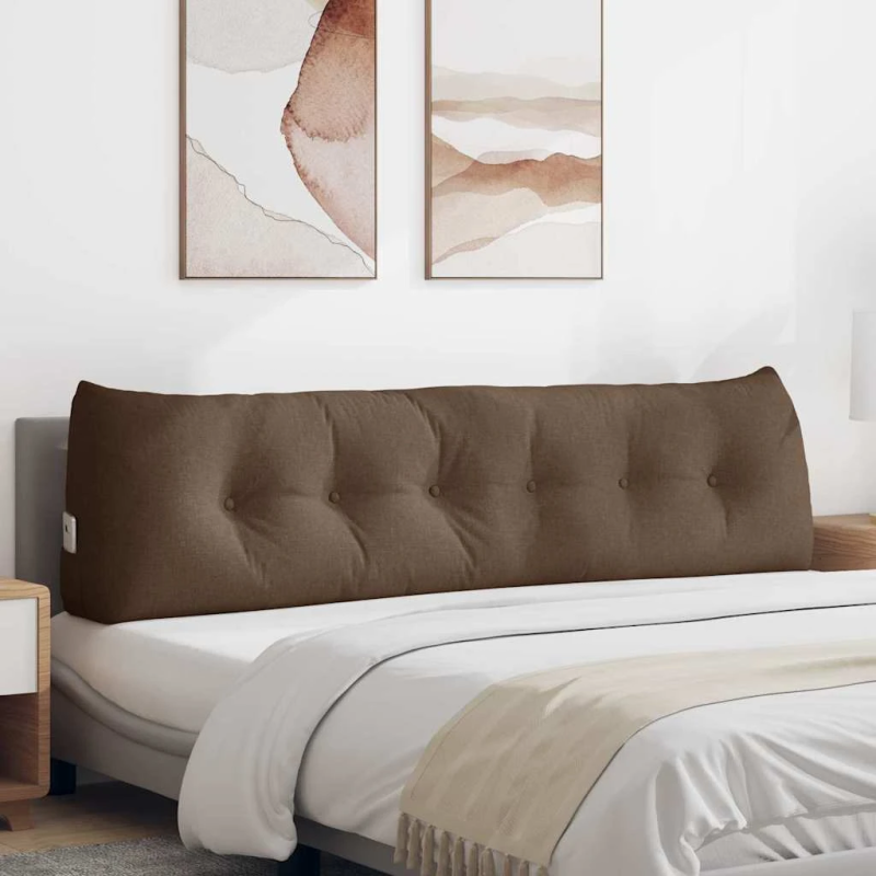 vidaXL Atpakaļ spilvens Brūna 180 x 24 x 50 cm audums