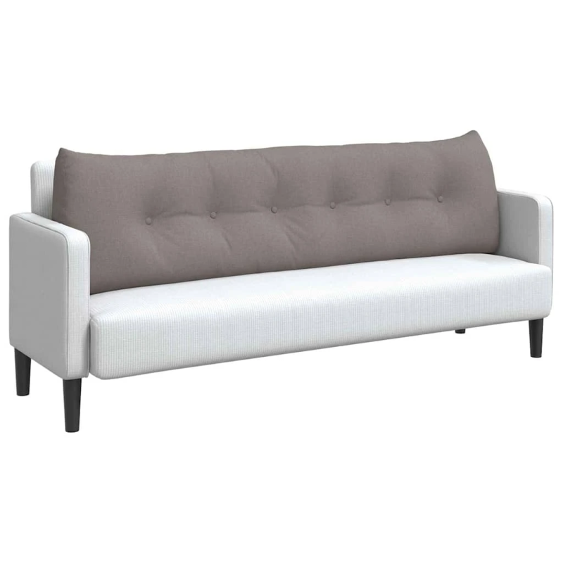 vidaXL Atpakaļ spilvens Pelēkbrūna 180 x 24 x 50 cm audums