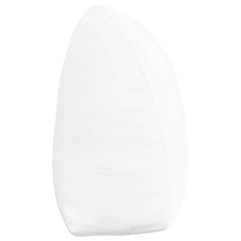 vidaXL Atpakaļ spilvens Balts 180 x 24 x 50 cm audums