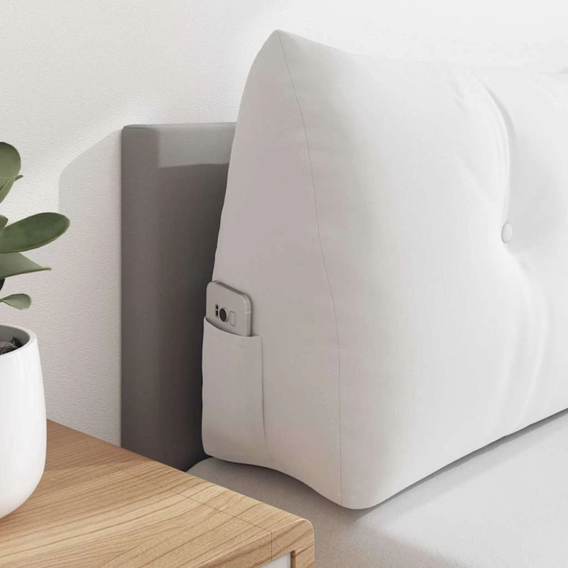 vidaXL Atpakaļ spilvens Balts 180 x 24 x 50 cm audums