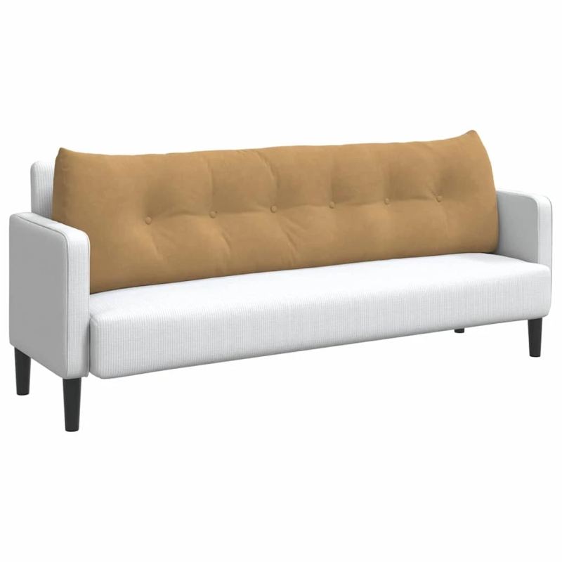 vidaXL Atpakaļ spilvens Brūna 180 x 24 x 50 cm Samts