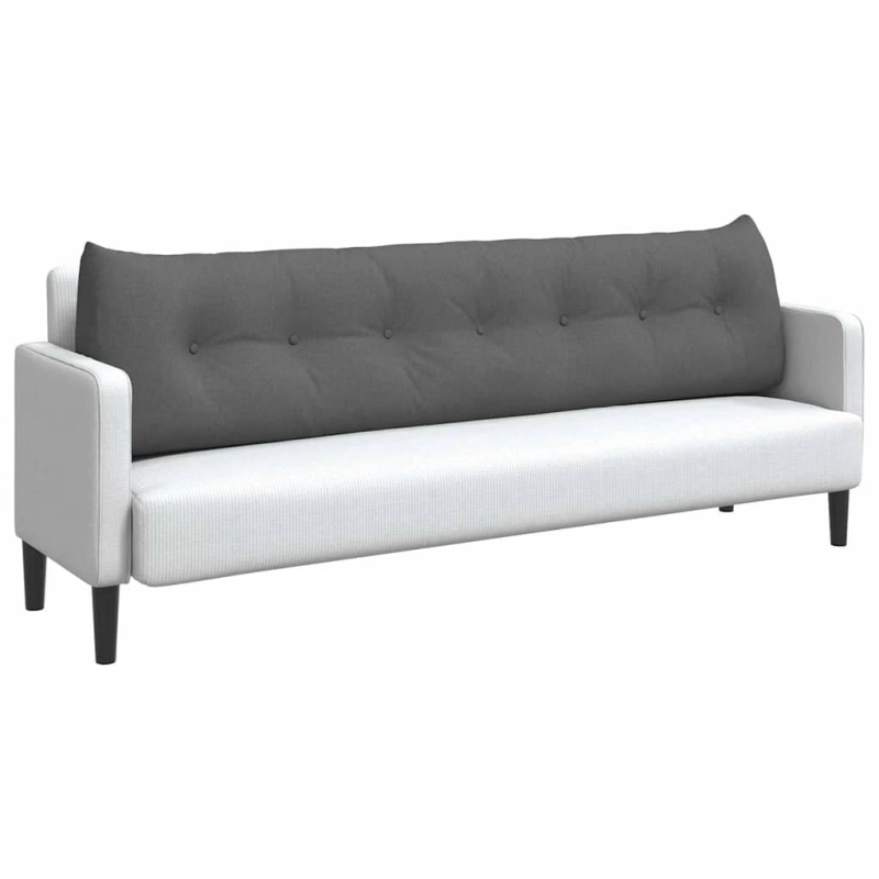 vidaXL Atpakaļ spilvens Tumši pelēks 200 x 24 x 50 cm audums