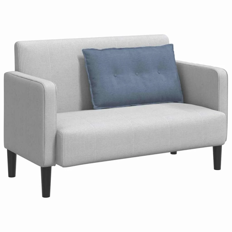 vidaXL Atpakaļ spilvens Zila 80 x 50 cm Korduroja audums