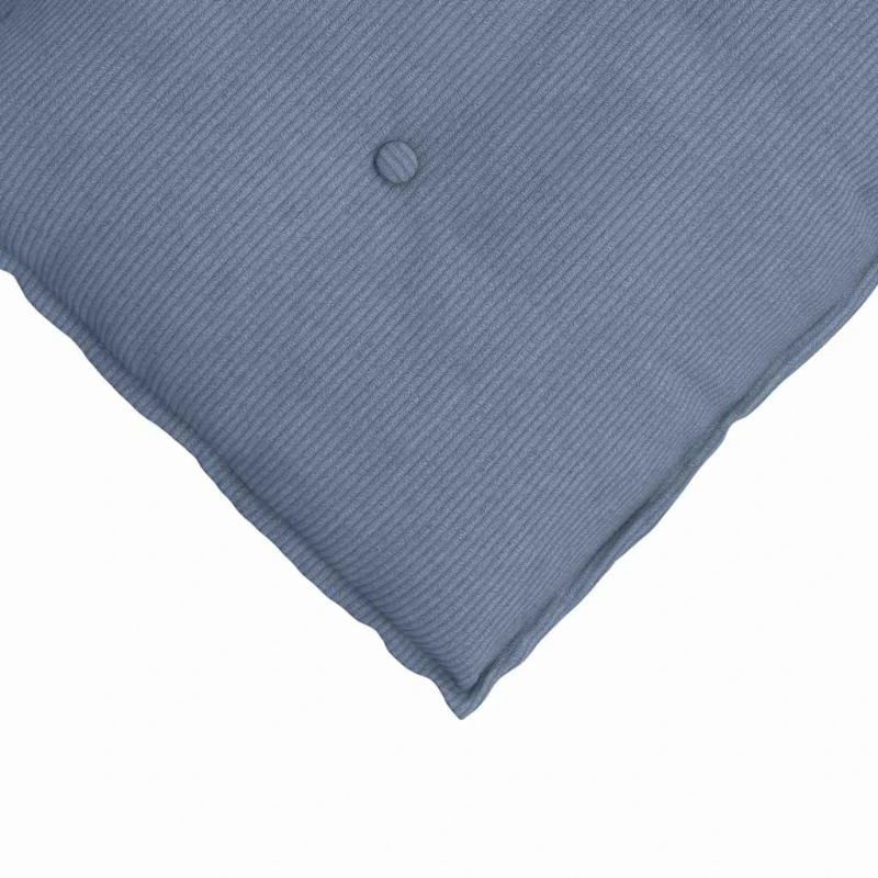 vidaXL Atpakaļ spilvens Zila 80 x 50 cm Korduroja audums