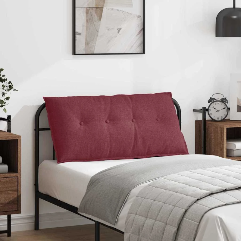 vidaXL Atpakaļ spilvens Vīna sarkans 100 x 19 x 50 cm audums