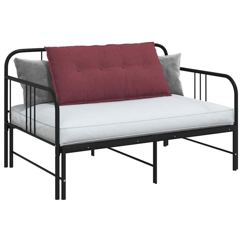 vidaXL Atpakaļ spilvens Vīna sarkans 100 x 19 x 50 cm audums