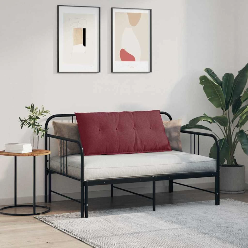 vidaXL Atpakaļ spilvens Vīna sarkans 100 x 19 x 50 cm audums