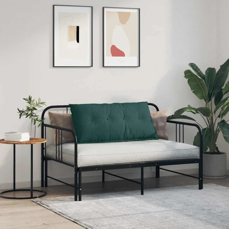 vidaXL Atpakaļ spilvens Tumši zaļš 100 x 19 x 50 cm audums