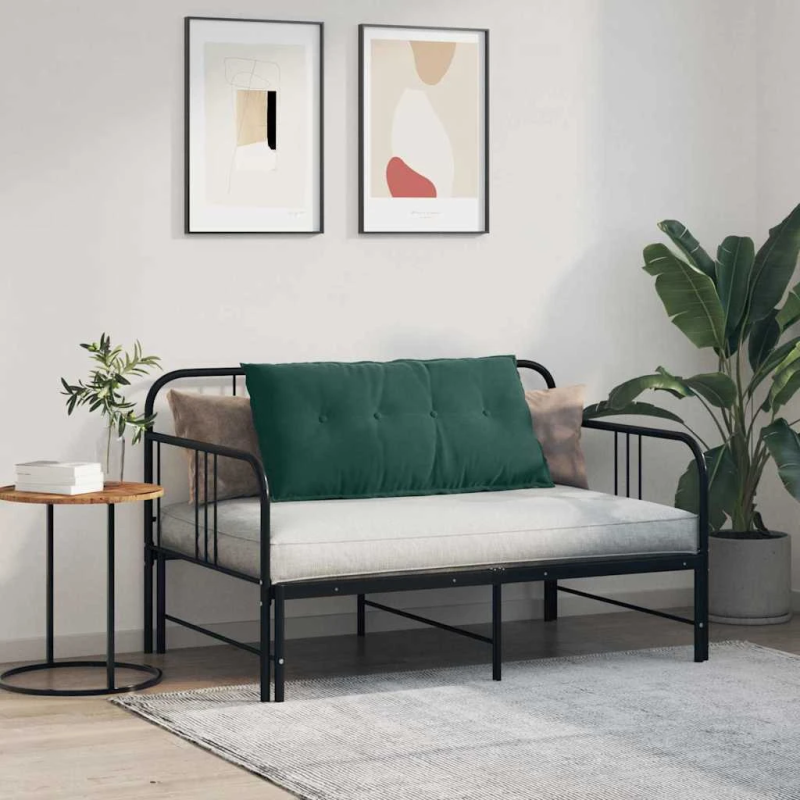 vidaXL Atpakaļ spilvens Tumši zaļš 100 x 50 cm Korduroja audums