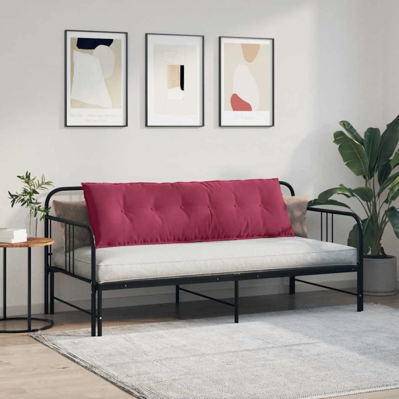 vidaXL Atpakaļ spilvens Vīna sarkans 160 x 50 cm Korduroja audums